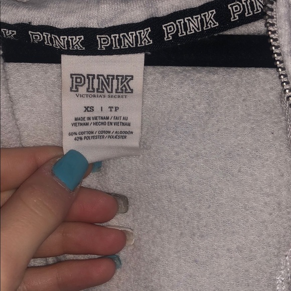 PINK by VS Miami Sequin Zip Up Hoodie - Picture 2 of 6